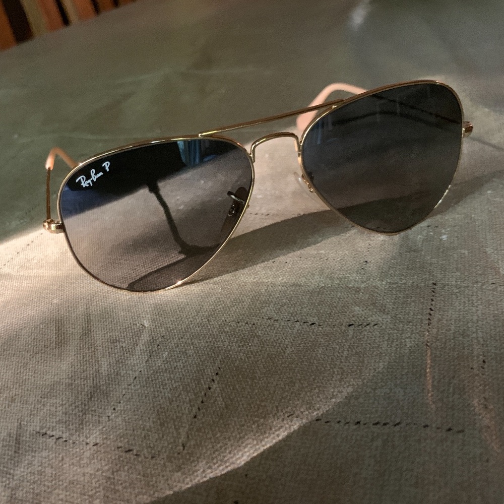 Ray Ban polarized glasses blue gradient